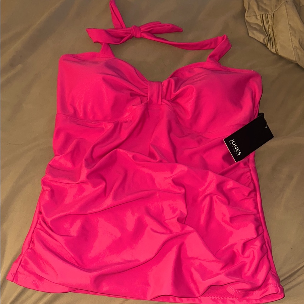 NWT tankini halter top. Jones New York. Hot Pink